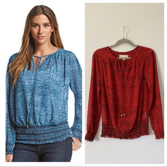 MICHAEL Michael Kors Tops - MICHAEL Michael Kors Sunari Print Blouse